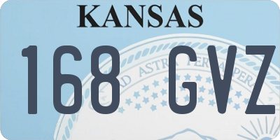 KS license plate 168GVZ