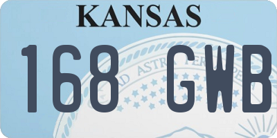 KS license plate 168GWB