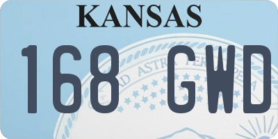 KS license plate 168GWD