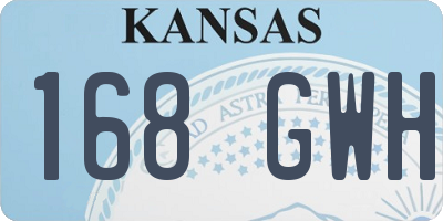 KS license plate 168GWH