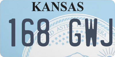 KS license plate 168GWJ