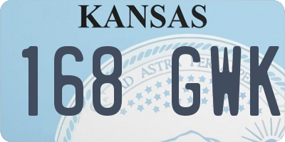 KS license plate 168GWK