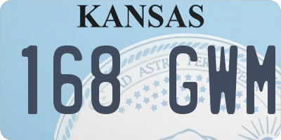 KS license plate 168GWM