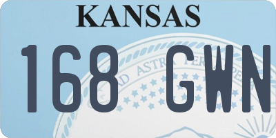 KS license plate 168GWN
