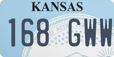 KS license plate 168GWW