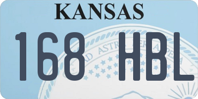 KS license plate 168HBL