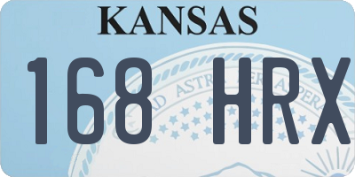 KS license plate 168HRX