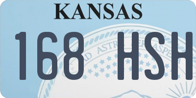 KS license plate 168HSH