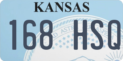 KS license plate 168HSQ
