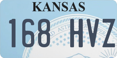 KS license plate 168HVZ