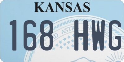KS license plate 168HWG
