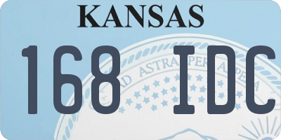 KS license plate 168IDC