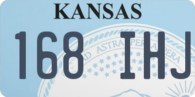 KS license plate 168IHJ