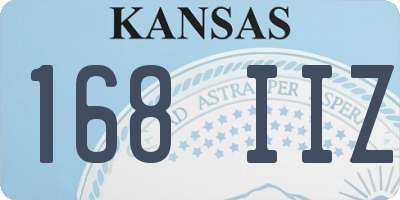 KS license plate 168IIZ