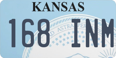 KS license plate 168INM