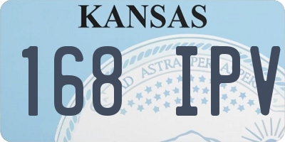 KS license plate 168IPV