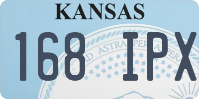 KS license plate 168IPX