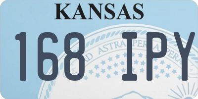 KS license plate 168IPY