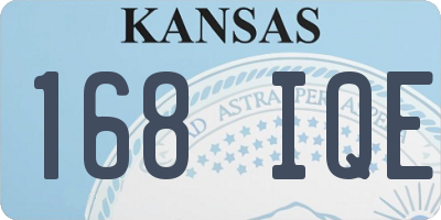 KS license plate 168IQE