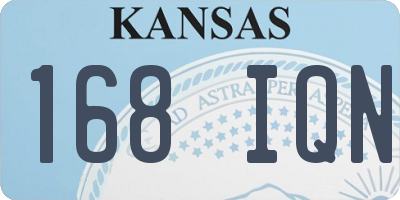 KS license plate 168IQN