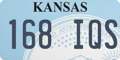 KS license plate 168IQS