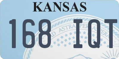 KS license plate 168IQT
