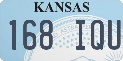 KS license plate 168IQU