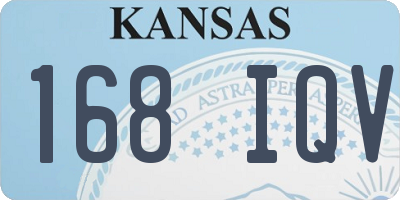 KS license plate 168IQV