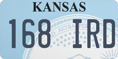 KS license plate 168IRD