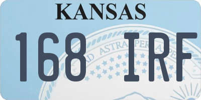 KS license plate 168IRF