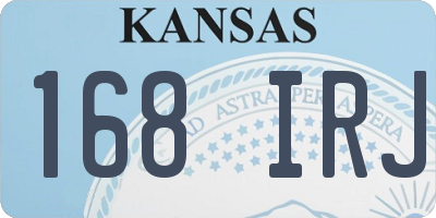 KS license plate 168IRJ