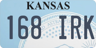 KS license plate 168IRK