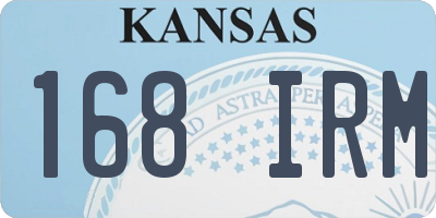 KS license plate 168IRM