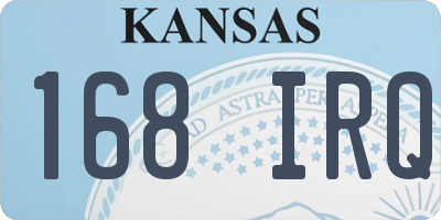 KS license plate 168IRQ