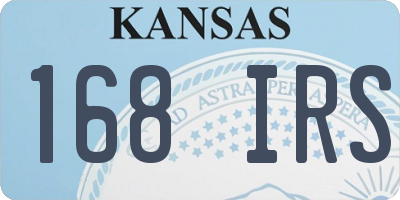 KS license plate 168IRS