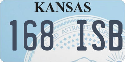 KS license plate 168ISB