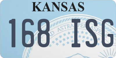 KS license plate 168ISG