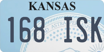 KS license plate 168ISK