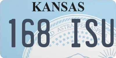 KS license plate 168ISU