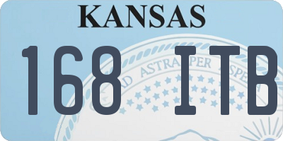 KS license plate 168ITB