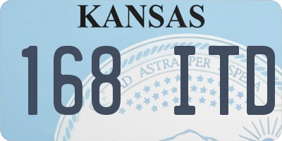 KS license plate 168ITD