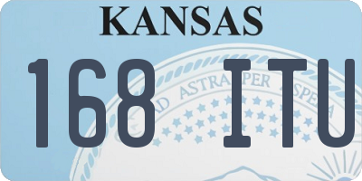 KS license plate 168ITU