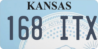 KS license plate 168ITX