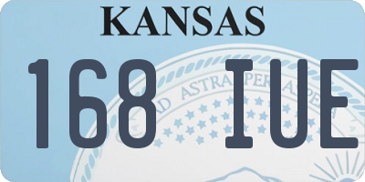 KS license plate 168IUE