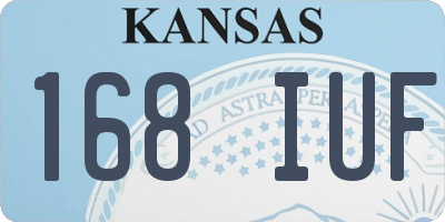 KS license plate 168IUF