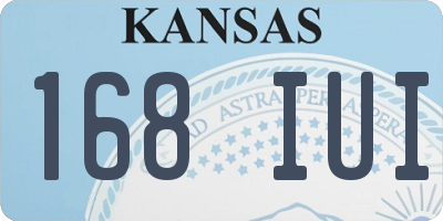 KS license plate 168IUI