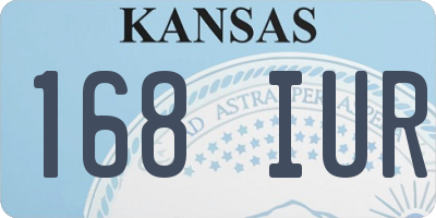 KS license plate 168IUR