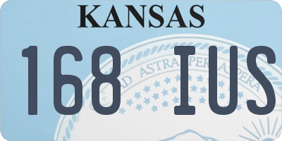 KS license plate 168IUS