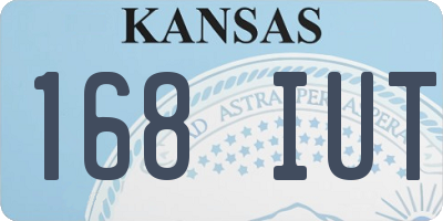 KS license plate 168IUT