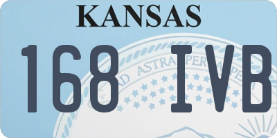 KS license plate 168IVB